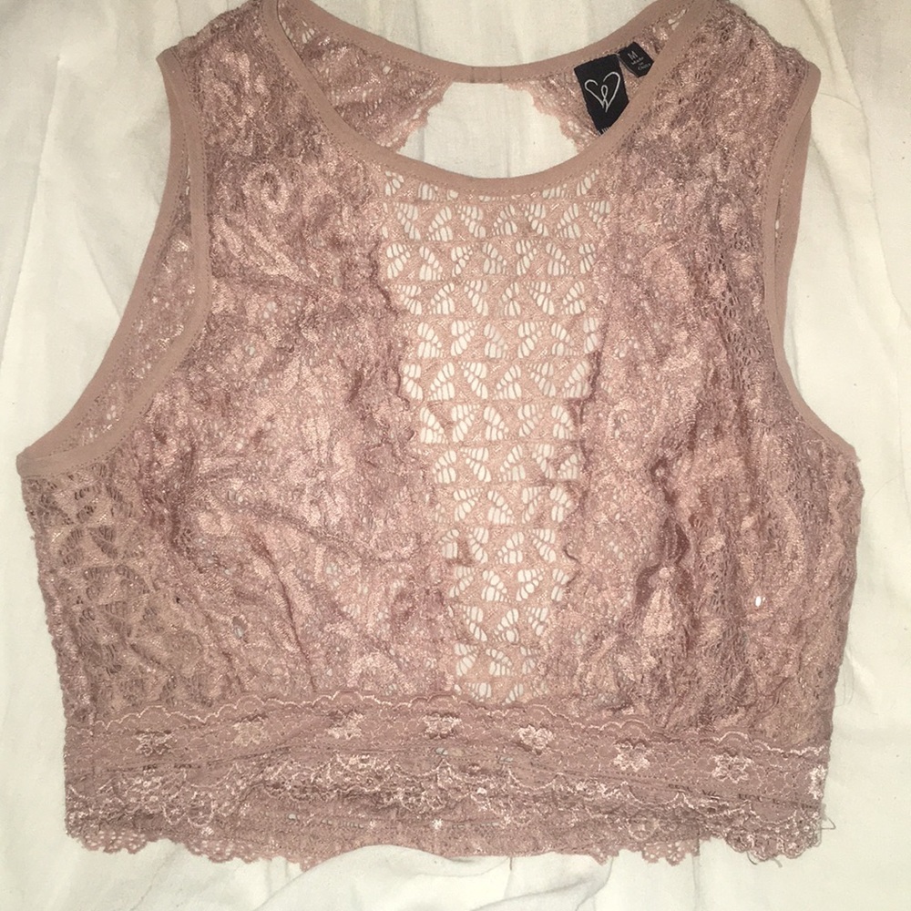 Backless Lace Crop Top